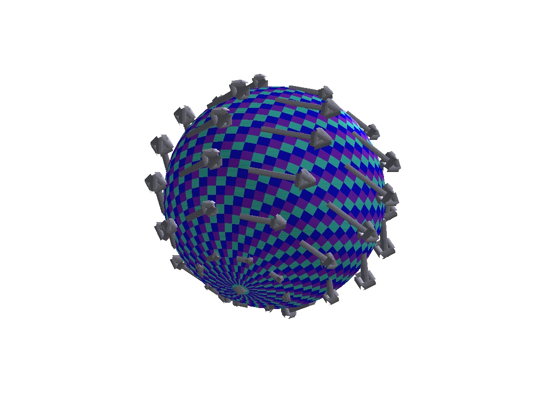 Vector field on a sphere (9.5 Mb)