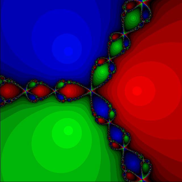 Basins of attraction for the Newton method for x^3 - 1