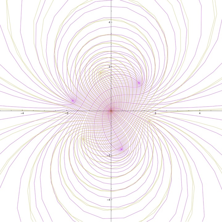 Geodesics of quadratic vector fields (case 3, speed)