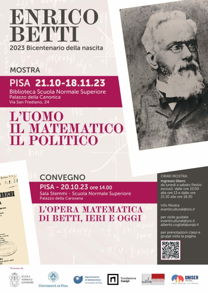 Celebrazioni del Bicentenario dalla Nascita di Enrico Betti